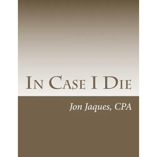 In Case I Die - Paperback