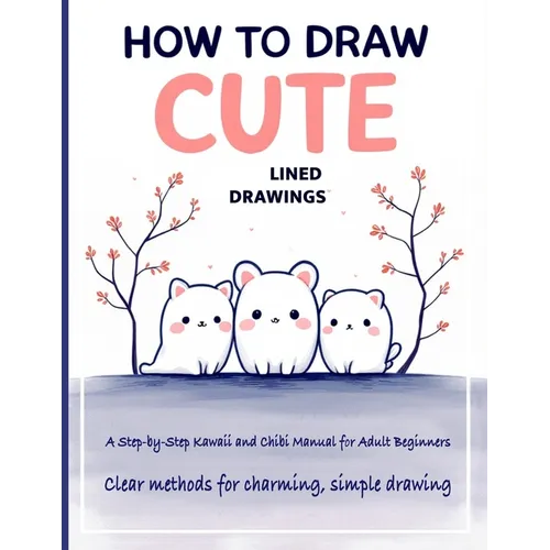 How to Draw Cute Lined Drawings: Kawaii & Chibi for Adult Beginners - Step-by-Step Drawing of Cute Animals & Doodle Art for Relaxation