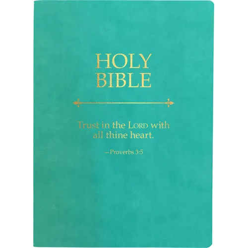 KJV Holy Bible, Trust in the Lord Life Verse Edition, Large Print, Coastal Blue Ultrasoft: (Red Letter, Teal, 1611 Version) - Imitation Leather