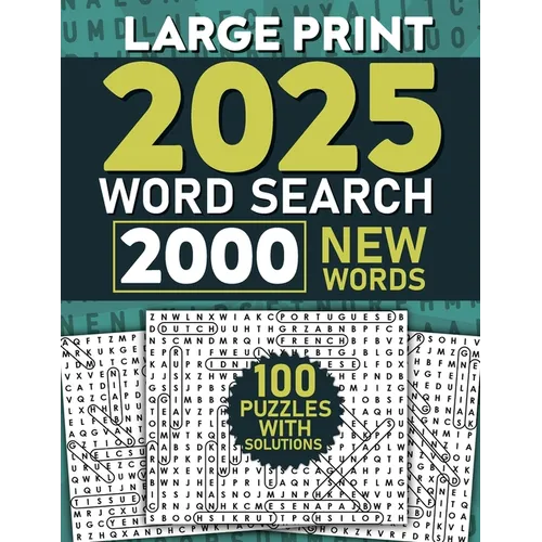2025 Word Search for Adults Large Print, 2000 Words: Word Search Puzzle Books, Word Find Book, Word Searches - Paperback