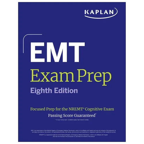 EMT Exam Prep, Eighth Edition: Focused Prep for the Nremt Cognitive Exam + One Full Length Practice Test - Paperback