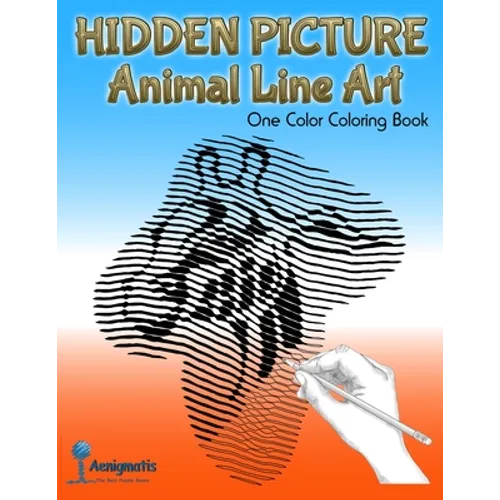 Hidden Picture Animal Line Art: One Color Coloring Book - Paperback
