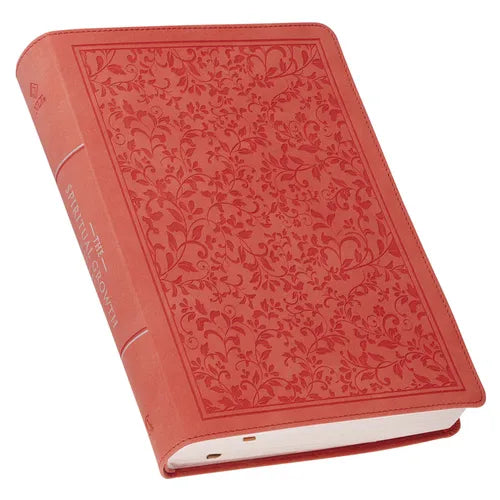 Nlt, the Spiritual Growth Bible Coral Vines FL - Leather