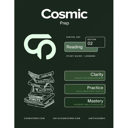Cosmic Prep Digital SAT Reading Guide Second Edition - Paperback