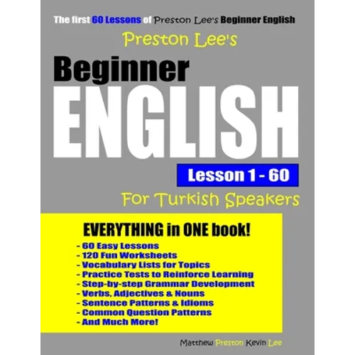 Preston Lee's Beginner English Lesson 1 - 60 For Turkish Speakers - Paperback