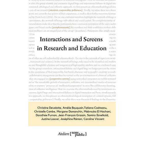 Interactions and Screens in Research and Education - Paperback