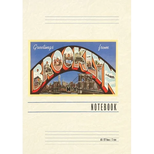 Vintage Lined Notebook Greetings from Brooklyn, New York City