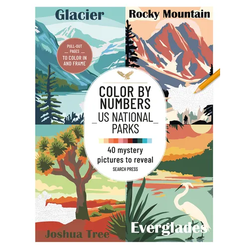Color by Numbers Us National Parks: 40 Mystery Pictures to Reveal - Paperback