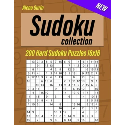Sudoku Collection: 200 Hard Sudoku Puzzles 16x16 - Paperback