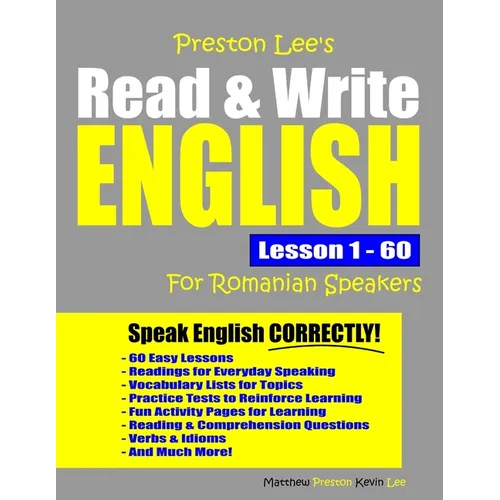 Preston Lee's Read & Write English Lesson 1 - 60 For Romanian Speakers - Paperback