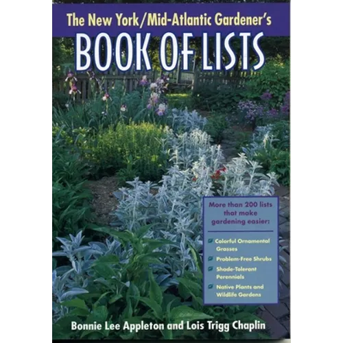 New York/Mid-Atlantic Gardener's Book of Lists - Paperback