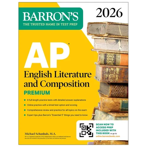AP English Literature and Composition Premium, 2026: Prep Book with 8 Practice Tests + Online Practice - Paperback