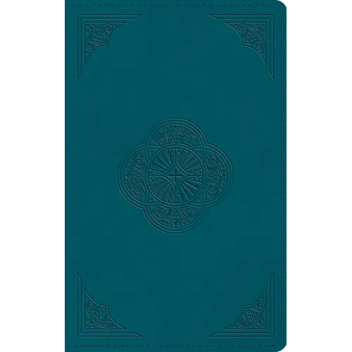 ESV Thinline Bible, Red Letter (Trutone, Deep Teal, Rotunda Design) - Imitation Leather