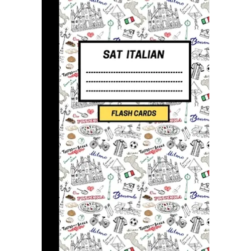 SAT Italian: Create your own SAT Italian vocabulary Flash cards. Includes Spaced Repetition and Lapse Tracker (480 cards) - Paperback
