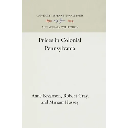 Prices in Colonial Pennsylvania