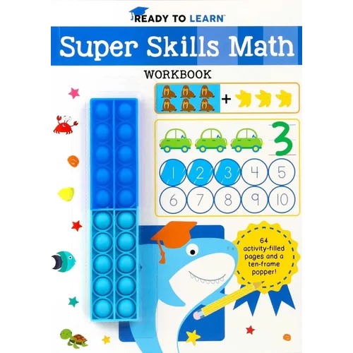 Ready to Learn: Super Skills Math Workbook with Ten-Frame Popper - Paperback