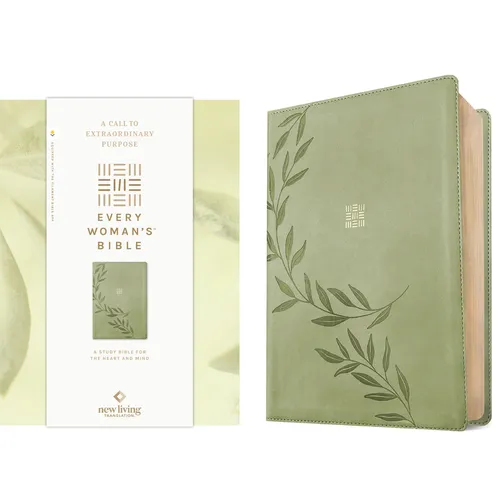 NLT Every Woman's Bible, Filament Enabled (Leatherlike, Olive Branch Green, Red Letter)