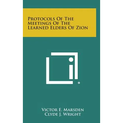 Protocols of the Meetings of the Learned Elders of Zion - Hardcover