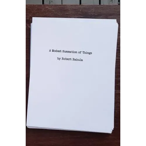 A Modest Summation of Things - Paperback