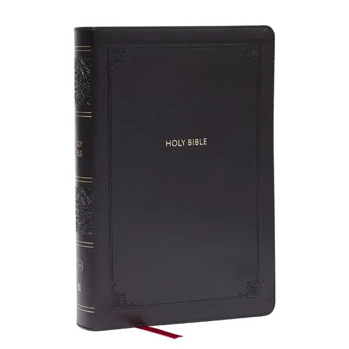 KJV Giant Print End-Of-Verse Reference Bible, Black Leathersoft, Red Letter, Comfort Print (Thumb Indexed) - Imitation Leather