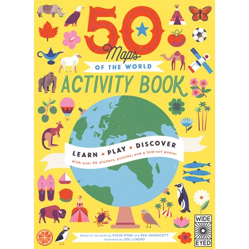 50 Maps of the World Activity Book: Learn - Play - Discover with Over 50 Stickers, Puzzles, and a Fold-Out Poster - Paperback
