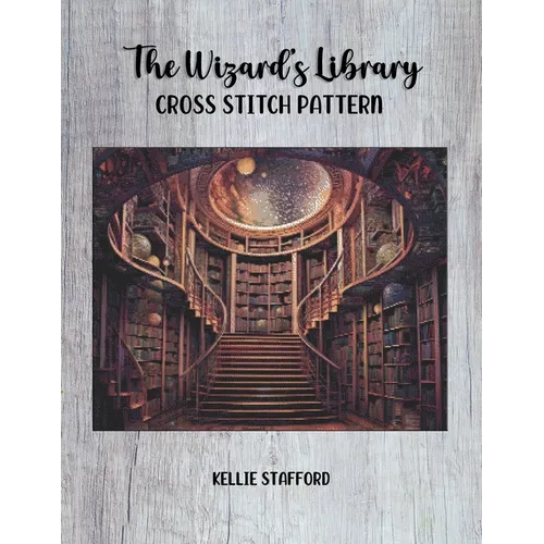 The Wizard's Library Cross Stitch Pattern - Paperback