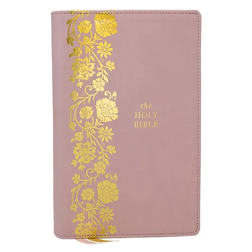 KJV Personal Size Large Print End-Of-Verse Reference Bible, Pink Leathersoft, Red Letter, Comfort Print (Thumb Indexed) - Imitation Leather