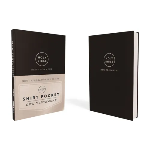 Niv, Shirt Pocket New Testament, Leathersoft, Black, Comfort Print - Imitation Leather