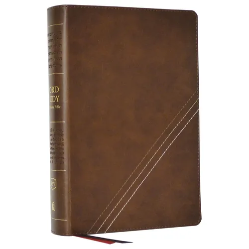 Kjv, Word Study Reference Bible, Leathersoft, Brown, Red Letter, Thumb Indexed, Comfort Print: 2,000 Keywords That Unlock the Meaning of the Bible - Imitation Leather