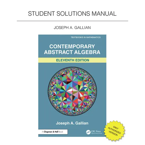Student Solutions Manual for Gallian's Contemporary Abstract Algebra - Paperback