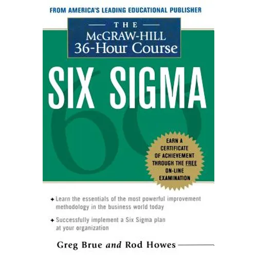 The McGraw Hill 36 Hour Six SIGMA Course - Paperback