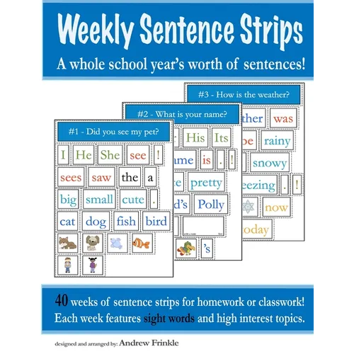 Weekly Sentence Strips - Paperback