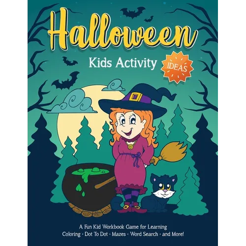 Halloween Kids Activity Ideas: Fantastic activity book for boys and girls: Word Search, Mazes, Coloring Pages, Connect the dots, how to draw tasks - F - Paperback