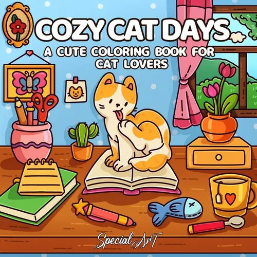 Cozy Cat Days: A Cute Coloring Book for Cat Lovers - Paperback