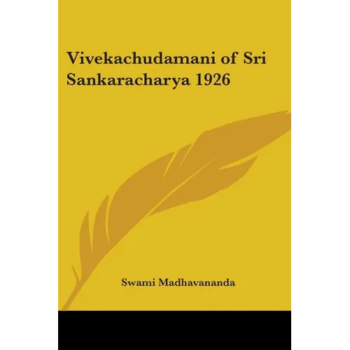 Vivekachudamani of Sri Sankaracharya 1926 - Paperback