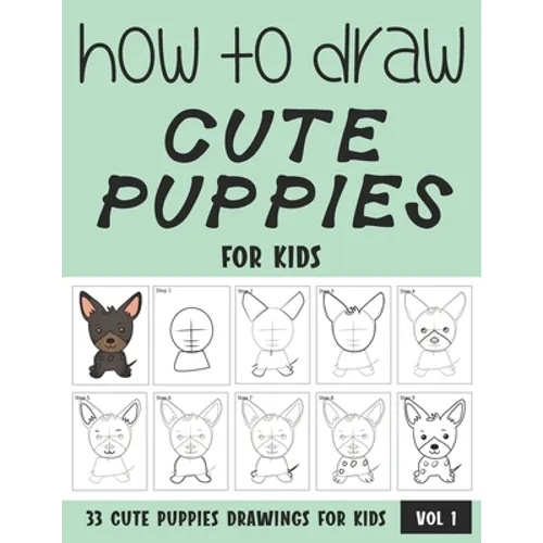 How to Draw Cute Puppies for Kids - Paperback
