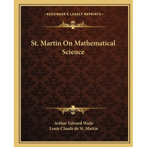 St. Martin On Mathematical Science - Paperback