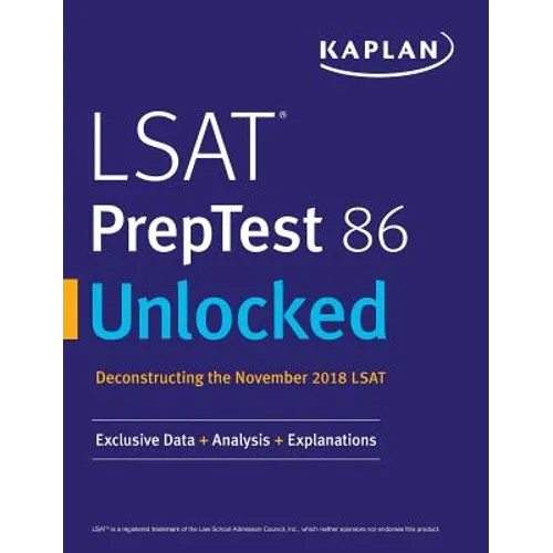 LSAT PrepTest 86 Unlocked: Exclusive Data + Analysis + Explanations - Paperback
