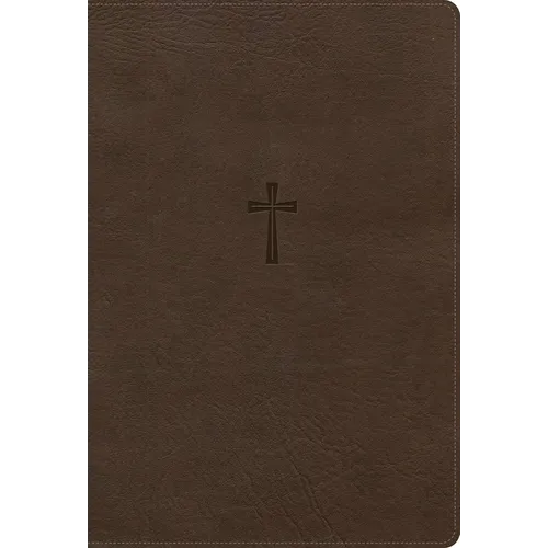 CSB Super Giant Print Reference Bible, Optimal Type, Digital Study Edition, Brown Leathertouch, Indexed - Imitation Leather
