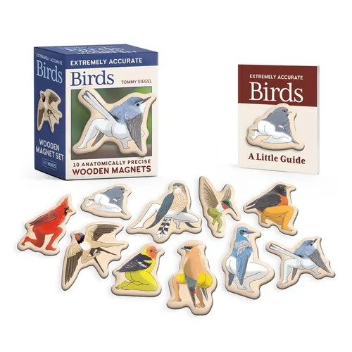 Extremely Accurate Birds Wooden Magnet Set: 10 Anatomically Precise Magnets - Paperback