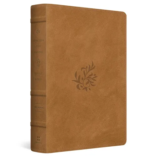 ESV Applying the Gospel Study Bible for Women (Trutone, Nubuck Caramel, Tender Branch Design) - Imitation Leather