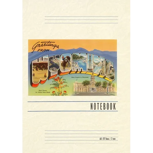 Vintage Lined Notebook Greetings from Wyoming