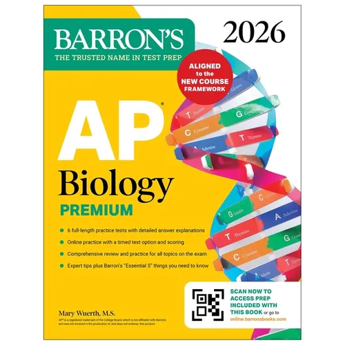 AP Biology Premium, 2026: Prep Book with 6 Practice Tests + Comprehensive Review + Online Practice - Paperback