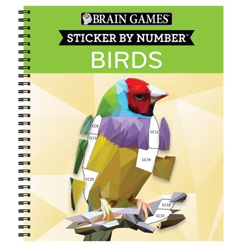Brain Games - Sticker by Number: Birds (42 Images to Sticker)