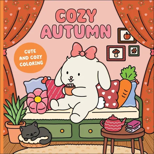 Cozy Autumn: A Cute & Cozy Coloring Book - Paperback