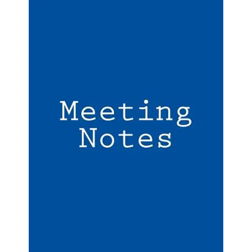 Meeting Notes - Paperback