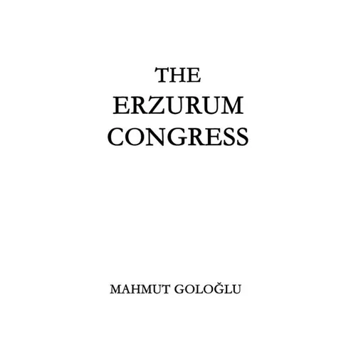 The Erzurum Congress - Paperback