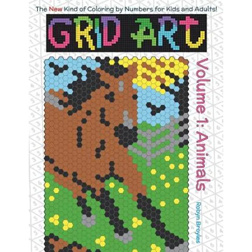 Grid Art: Animals: Coloring Book for Kids and Adults - Paperback