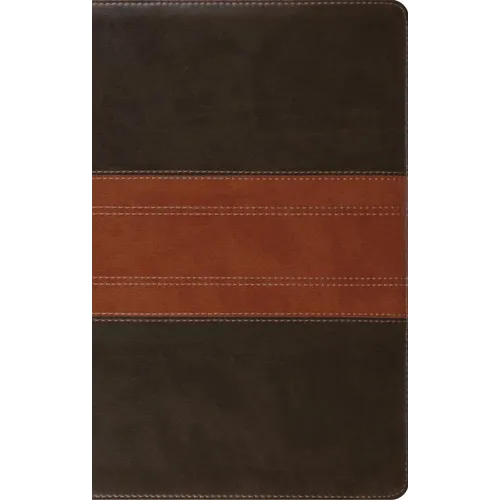 ESV Giant Print Personal Size Bible, Red Letter, Thumb Indexed (Trutone, Forest/Tan, Trail Design) - Imitation Leather