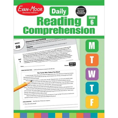 Daily Reading Comprehension, Grade 6 Te - Paperback